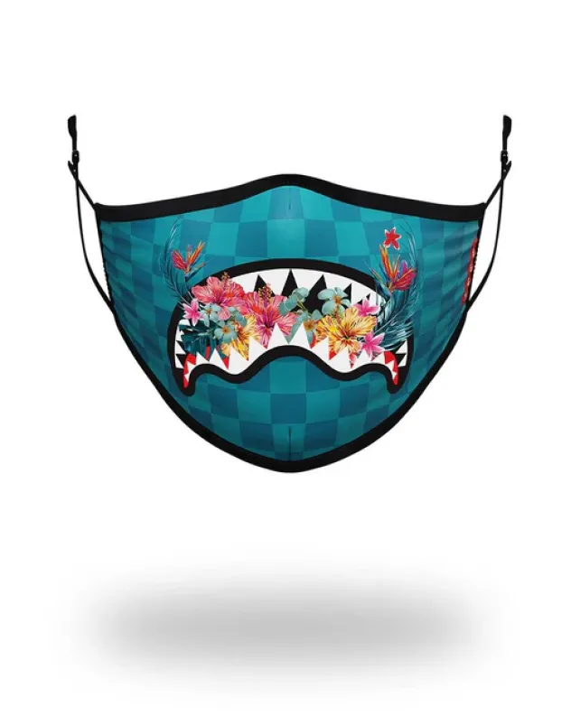FACE MASKS>SPRAYGROUND ADULT BLOSSOM SHARK FORM FITTING FACE MASK