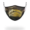 FACE MASKS>SPRAYGROUND ADULT CAMO GOLD SHARK FORM FITTING FACE MASK