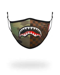 FACE MASKS>SPRAYGROUND ADULT CHECKS u0026 CAMO FORM FITTING FACE MASK