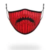 FACE MASKS>SPRAYGROUND ADULT REVERSE SHARKS IN PARIS (RED) FORM FITTING FACE MASK