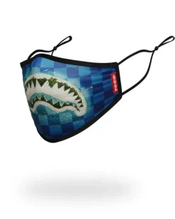 FACE MASKS>SPRAYGROUND ADULT SHARK ISLAND FORM FITTING FACE MASK