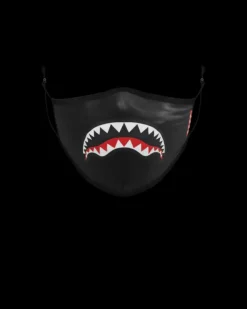 FACE MASKS>SPRAYGROUND ADULT SHARK LOGO (BLACK) FORM-FITTING FACE MASK