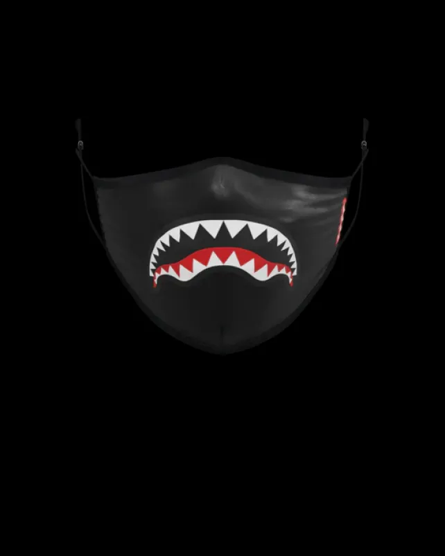 FACE MASKS>SPRAYGROUND ADULT SHARK LOGO (BLACK) FORM-FITTING FACE MASK