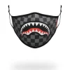 FACE MASKS>SPRAYGROUND ADULT SHARKS IN PARIS (GREY) FORM FITTING FACE MASK