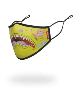 FACE MASKS>SPRAYGROUND ADULT SPONGEBOB JAPAN SHARK FORM FITTING FACE-COVERING