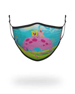 FACE MASKS>SPRAYGROUND ADULT SPONGEBOB JELLY SHARK FORM FITTING FACE-COVERING