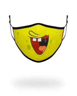 FACE MASKS>SPRAYGROUND ADULT SPONGEBOB SMILE FORM FITTING FACE-COVERING