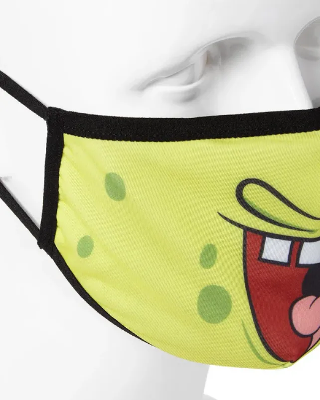 FACE MASKS>SPRAYGROUND ADULT SPONGEBOB SMILE FORM FITTING FACE-COVERING