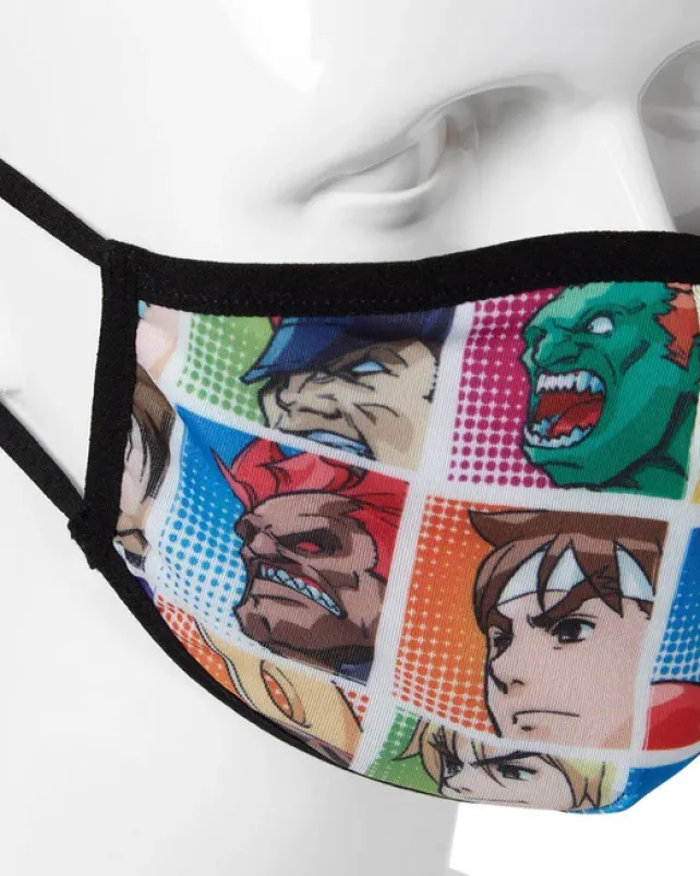 FACE MASKS>SPRAYGROUND ADULT STREET FIGHTER PLAYER SELECT FORM FITTING FACE-COVERING