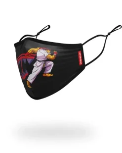 FACE MASKS>SPRAYGROUND ADULT STREET FIGHTER RYU SHARK FORM FITTING FACE-COVERING