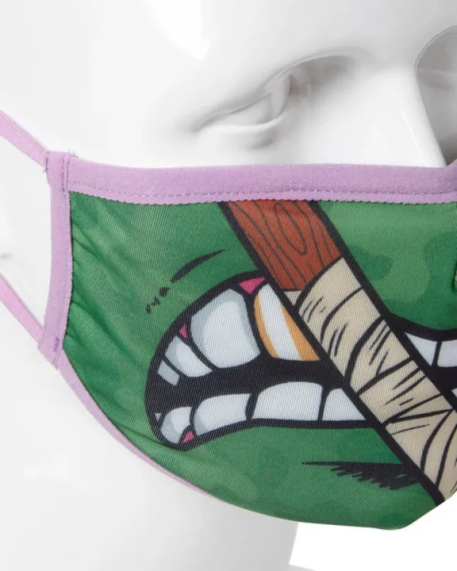 FACE MASKS>SPRAYGROUND ADULT TMNT: DONATELLO SHARK FORM FITTING FACE-COVERING
