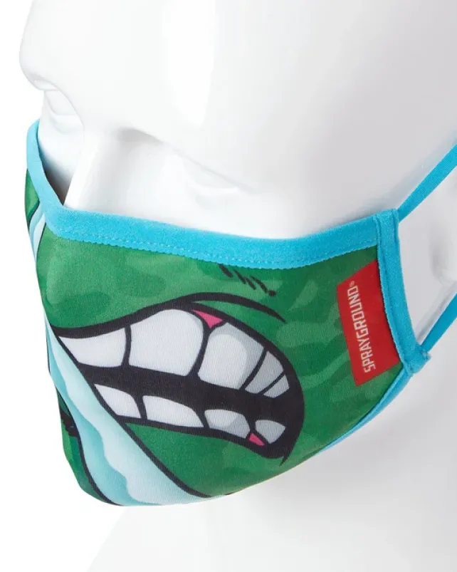 FACE MASKS>SPRAYGROUND ADULT TMNT: LEONARDO SHARK FORM FITTING FACE-COVERING