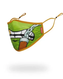 FACE MASKS>SPRAYGROUND ADULT TMNT: MICHELANGELO SHARK FORM FITTING FACE-COVERING