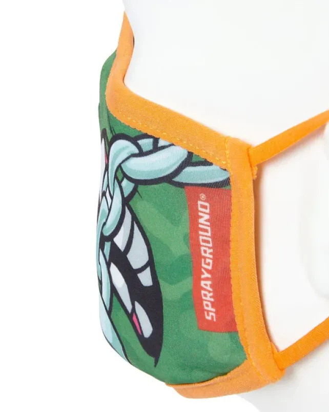 FACE MASKS>SPRAYGROUND ADULT TMNT: MICHELANGELO SHARK FORM FITTING FACE-COVERING
