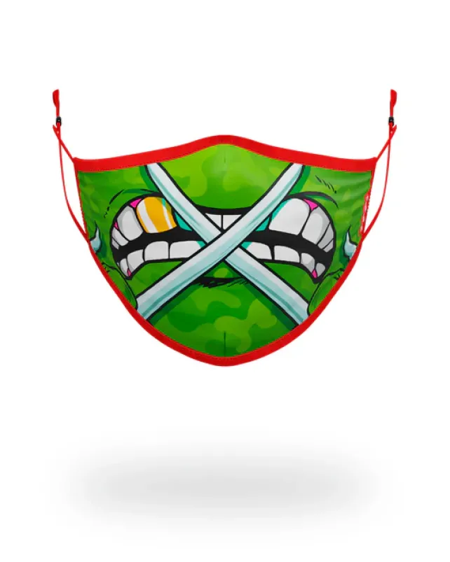 FACE MASKS>SPRAYGROUND ADULT TMNT: RAPHAEL SHARK FORM FITTING FACE-COVERING