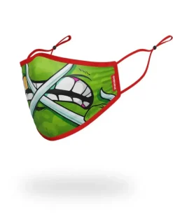 FACE MASKS>SPRAYGROUND ADULT TMNT: RAPHAEL SHARK FORM FITTING FACE-COVERING