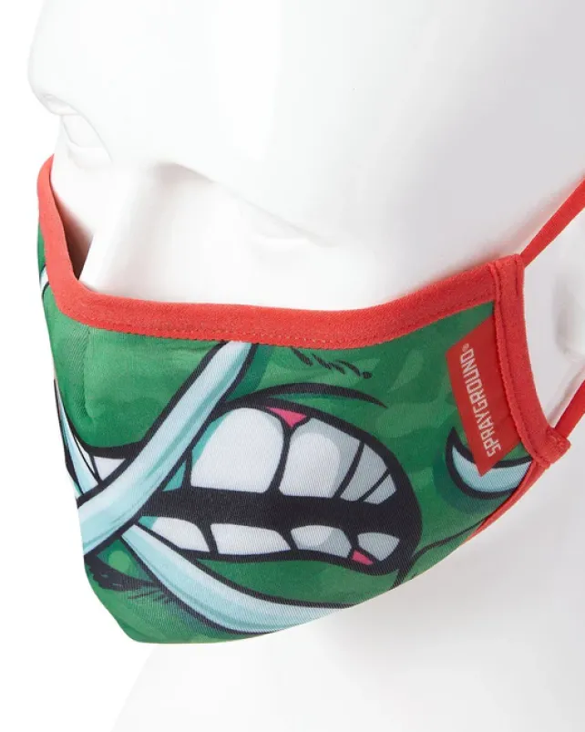 FACE MASKS>SPRAYGROUND ADULT TMNT: RAPHAEL SHARK FORM FITTING FACE-COVERING