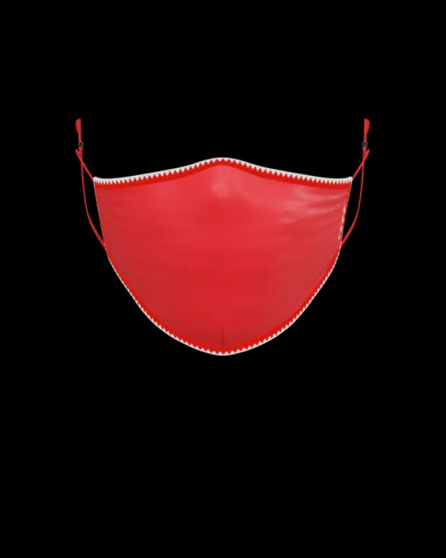 FACE MASKS>SPRAYGROUND ADULT VERTICAL SHARK (RED) FORM-FITTING FACE MASK