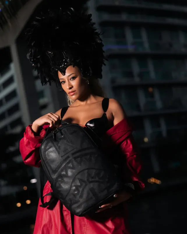 BACKPACKS>SPRAYGROUND AFRICAN INTELLIGENCE 9 APEX GENIUS BACKPACK - SANDFLOWER COLLAB