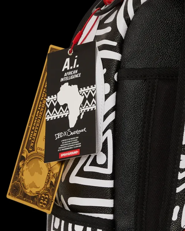 BACKPACKS>SPRAYGROUND A.I.8 AFRICAN INTELLIGENCE - ORIGIN STORY BACKPACK (DLXV)