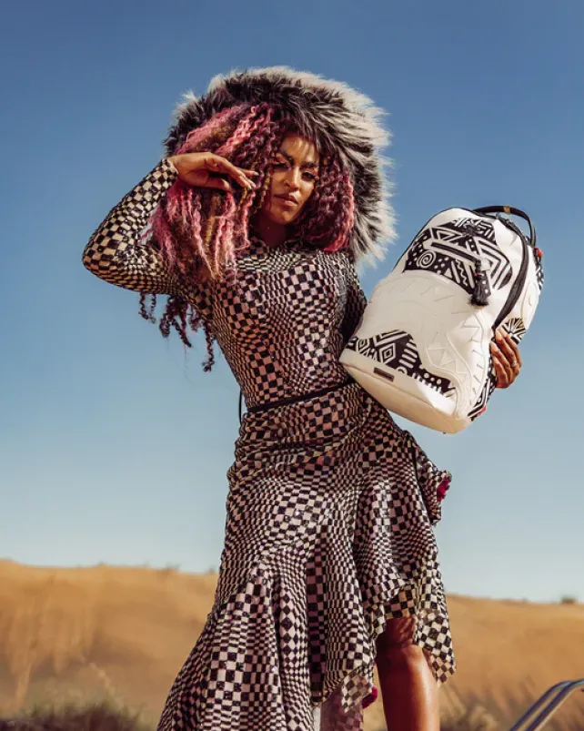 BACKPACKS>SPRAYGROUND A.I.8 AFRICAN INTELLIGENCE - ORIGIN STORY BACKPACK (DLXV)