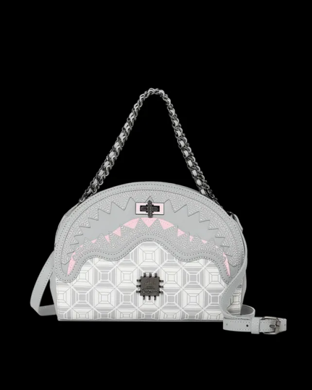 HANDBAGS>SPRAYGROUND A.I.8 AFRICAN INTELLIGENCE BOOKED u0026 BUSY SHARK HANDBAG
