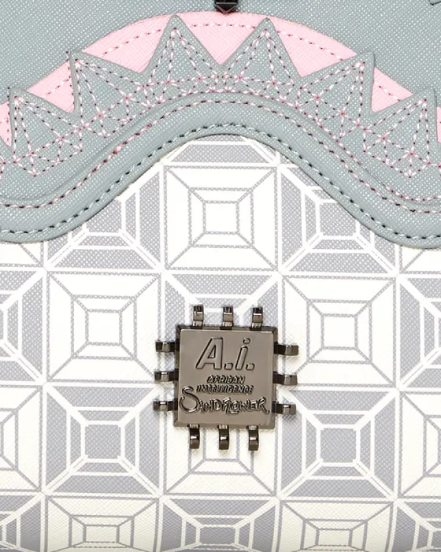 HANDBAGS>SPRAYGROUND A.I.8 AFRICAN INTELLIGENCE BOOKED u0026 BUSY SHARK HANDBAG
