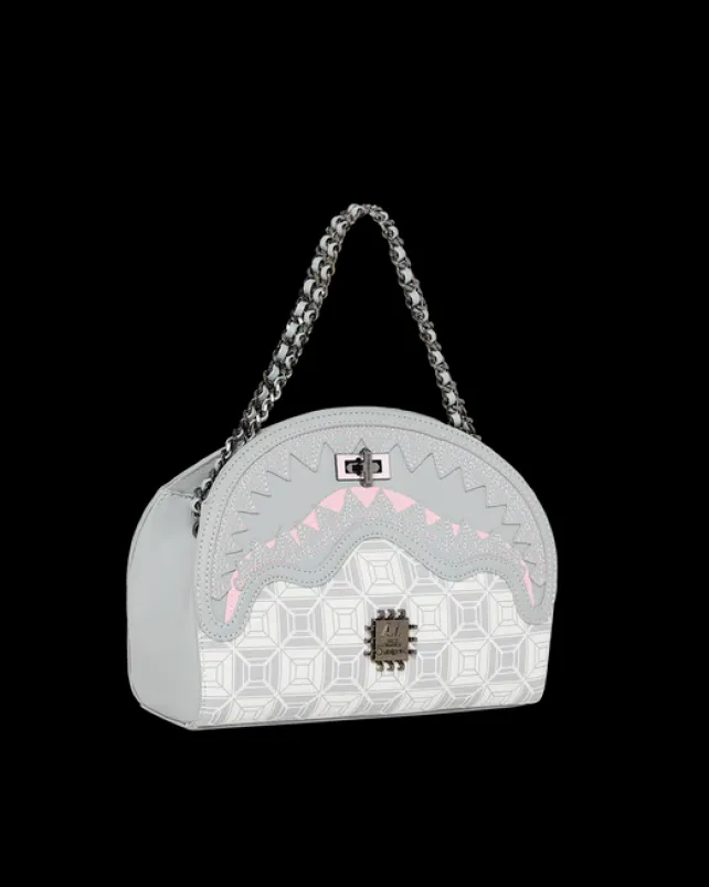 HANDBAGS>SPRAYGROUND A.I.8 AFRICAN INTELLIGENCE BOOKED u0026 BUSY SHARK HANDBAG