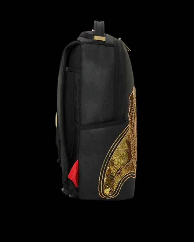 BACKPACKS>SPRAYGROUND A.I.8 AFRICAN INTELLIGENCE GUILDED LEOPARD BACKPACK (DLXV)