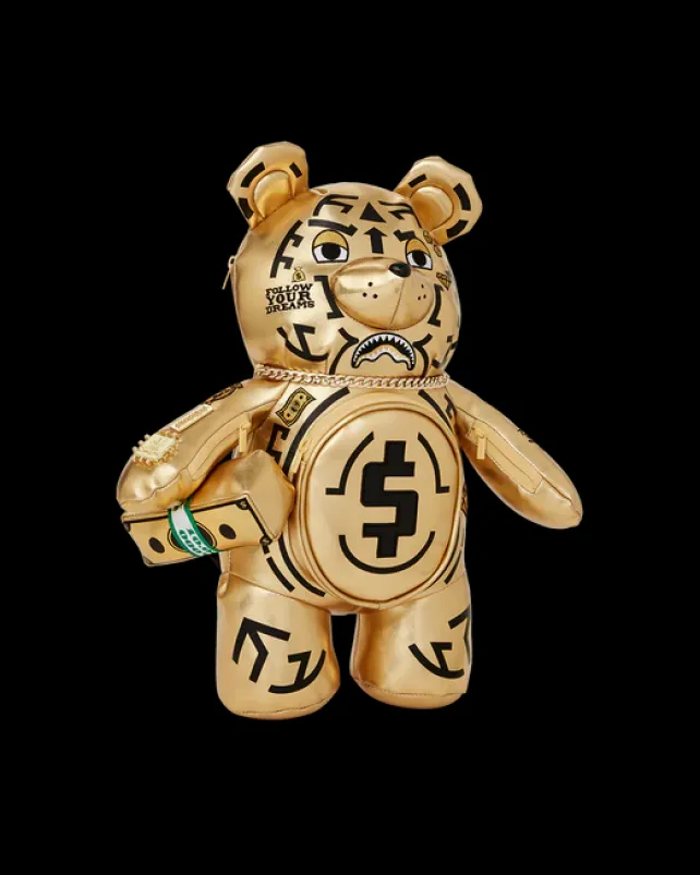 TEDDY BEAR BACKPACKS|BACKPACKS>SPRAYGROUND A.I.8 AFRICAN INTELLIGENCE PATH TO THE FUTURE II MEDIUM MONEYBEAR TEDDYBEAR BACKPACK