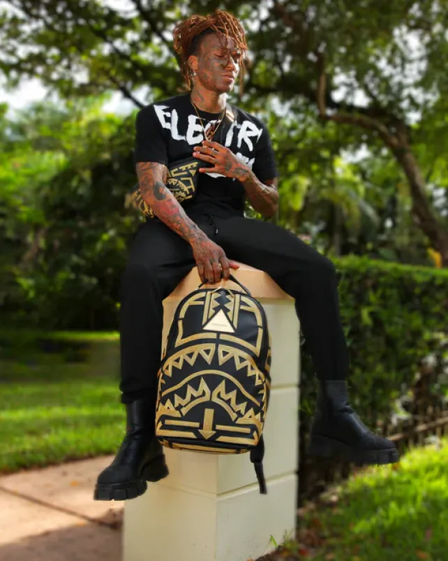 BACKPACKS>SPRAYGROUND A.I.8 AFRICAN INTELLIGENCE PATH TO THE FUTURE II BACKPACK (DLXV)