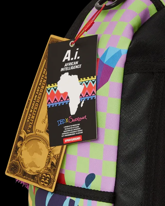 BACKPACKS>SPRAYGROUND A.I.8 AFRICAN INTELLIGENCE THE LEADER WITHIN BACKPACK (DLXV)