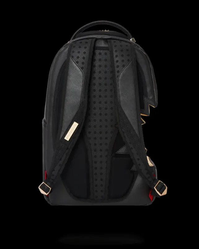 BACKPACKS>SPRAYGROUND A.i.3 SHARK BITE BLACK GOLD BACKPACK (DLXV)