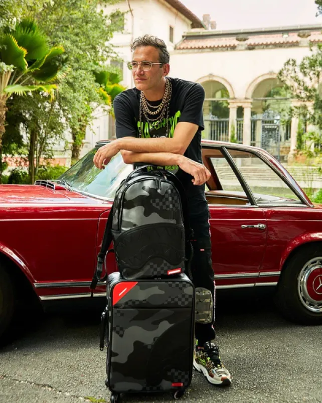 CARRY-ON LUGGAGE>SPRAYGROUND 3AM NEVER SLEEP JETSETTER CARRY-ON LUGGAGE