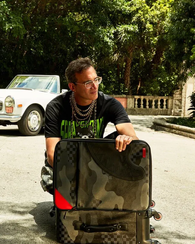 CARRY-ON LUGGAGE>SPRAYGROUND 3AM NEVER SLEEP JETSETTER CARRY-ON LUGGAGE