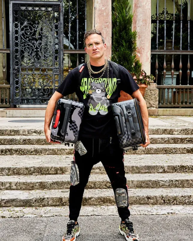 CARRY-ON LUGGAGE>SPRAYGROUND 3AM NEVER SLEEP JETSETTER CARRY-ON LUGGAGE