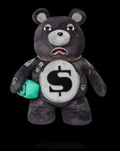 TEDDY BEAR BACKPACKS|BACKPACKS>SPRAYGROUND 3AM NEVER SLEEP MONEYBEAR TEDDYBEAR BACKPACK
