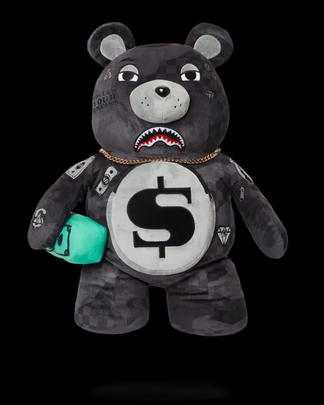 TEDDY BEAR BACKPACKS|BACKPACKS>SPRAYGROUND 3AM NEVER SLEEP MONEYBEAR TEDDYBEAR BACKPACK