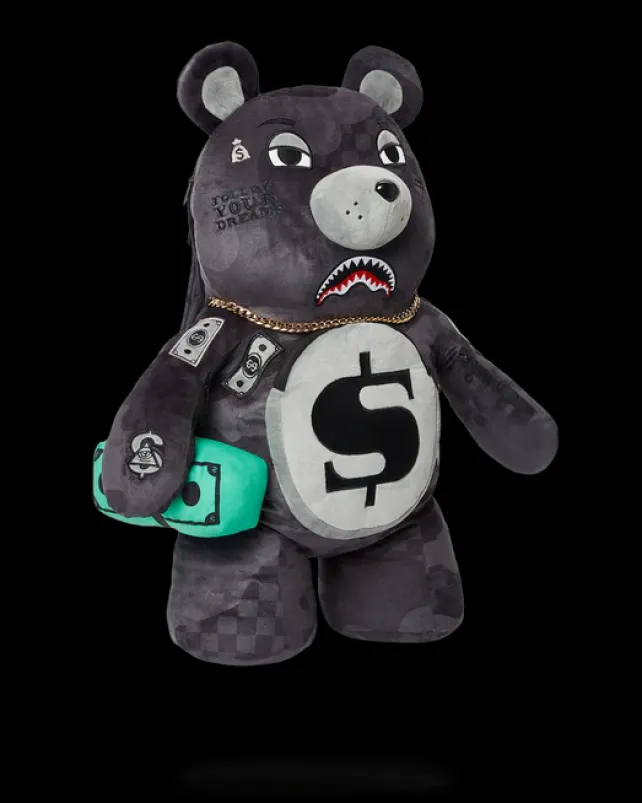 TEDDY BEAR BACKPACKS|BACKPACKS>SPRAYGROUND 3AM NEVER SLEEP MONEYBEAR TEDDYBEAR BACKPACK