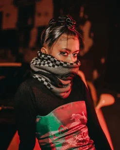NECK WARMERS|COLD WEATHER GEAR>SPRAYGROUND 3AM NEVER SLEEP NECK WARMER