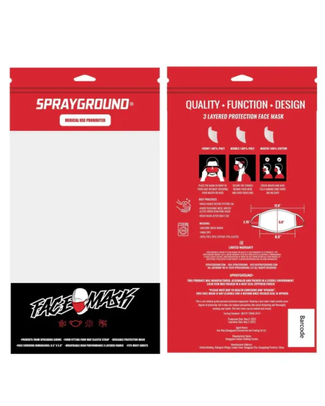FACE MASKS>SPRAYGROUND 3AM SHARK FORM-FITTING MASK