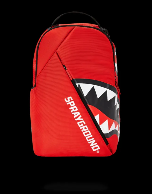 BACKPACKS>SPRAYGROUND ANGLED SHARK (RED)