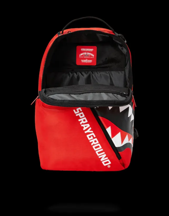 BACKPACKS>SPRAYGROUND ANGLED SHARK (RED)