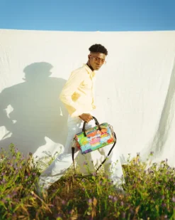 DUFFLES>SPRAYGROUND ASTROMANE SHARKS IN SPACE MINI DUFFLE