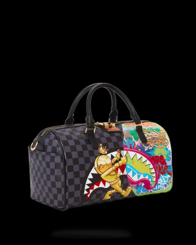 DUFFLES>SPRAYGROUND ASTROMANE SHARKS IN SPACE MINI DUFFLE