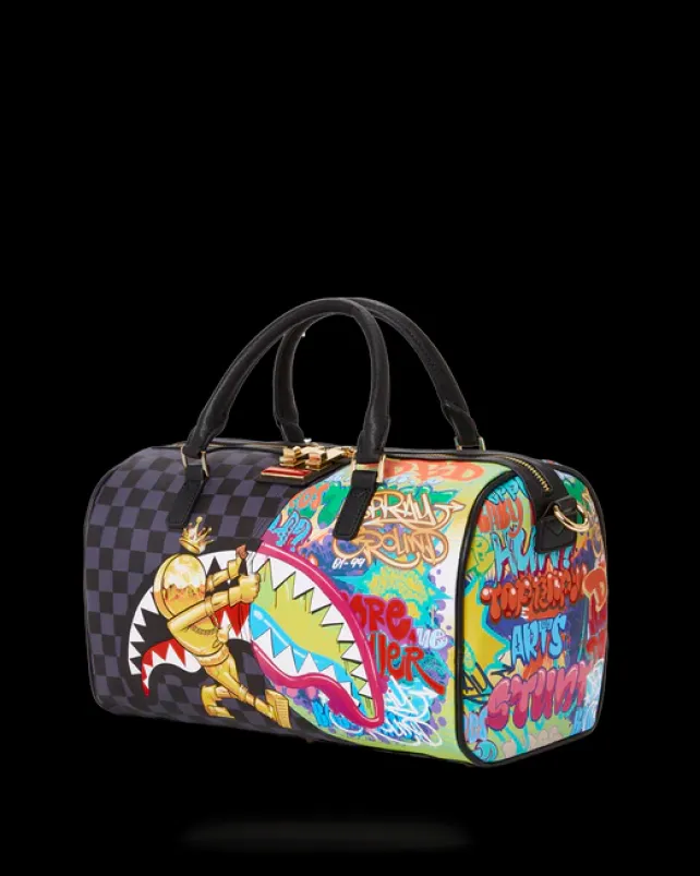 DUFFLES>SPRAYGROUND ASTROMANE SHARKS IN SPACE MINI DUFFLE