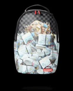 BACKPACKS>SPRAYGROUND BANK STACKS OF ZAMUNDA COMING 2 AMERICA BACKPACK