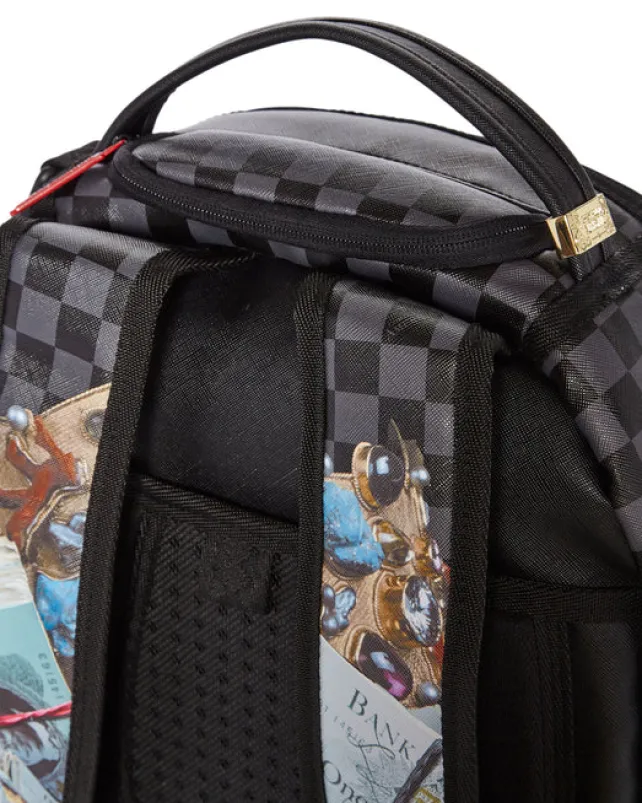 BACKPACKS>SPRAYGROUND BANK STACKS OF ZAMUNDA COMING 2 AMERICA BACKPACK