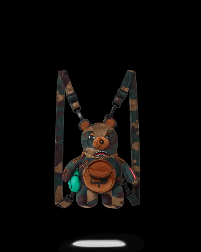 BEAR CUBS|BACKPACKS>SPRAYGROUND BEARCUB BACKPACK - CAMOCHECK MONEYBEAR
