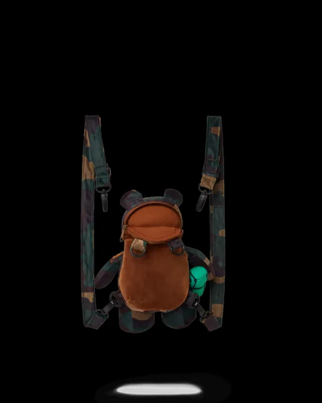 BEAR CUBS|BACKPACKS>SPRAYGROUND BEARCUB BACKPACK - CAMOCHECK MONEYBEAR